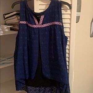 Textured royal blue sleeveless